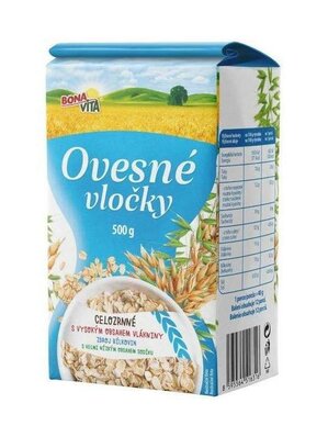 Ovsené vločky CELOZRNNÉ 500g cena za 1 kartón (10 kusov)