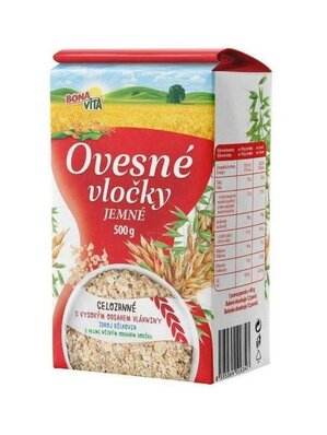 Ovsené vločky JEMNÉ 500g cena za 1 kartón (10 kusov)