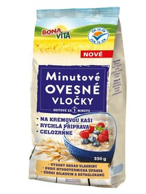 Ovsené vločky MINUTOVÉ 350g cena za 1 kartón (24 kusov)