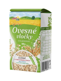 Ovsené vločky s VLÁKONINOU 500g cena za 1 kartón (10 kusov)