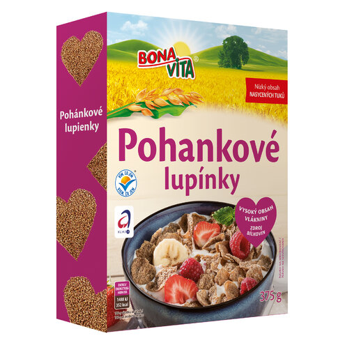 Pohánkové lupienky 375g cena za 1 kartón (7 kusov)