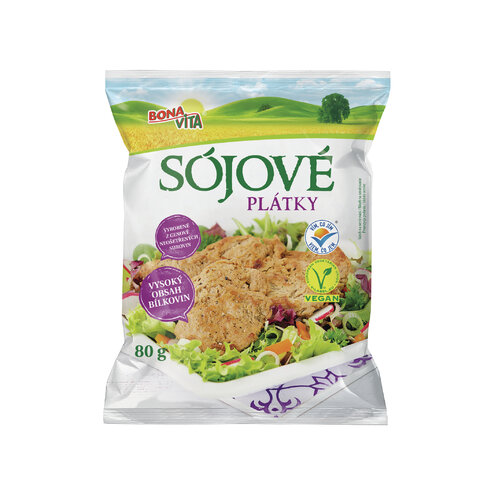 Sójové plátky 80g cena za 1 kartón (21 kusov)