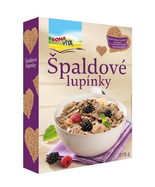 Špaldové lupienky 375g cena za 1 kartón (7 kusov)