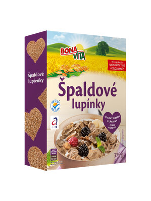 Špaldové lupienky 375g cena za 1 kartón (7 kusov)