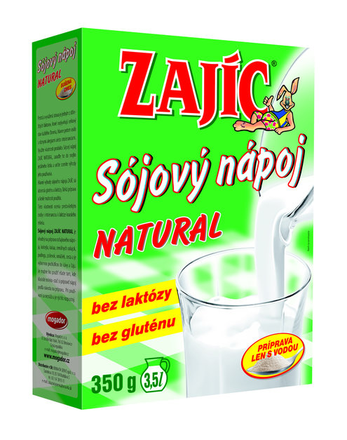 Zajíc sójový nápoj natural 350g cena za 1 kartón (10 kusov)