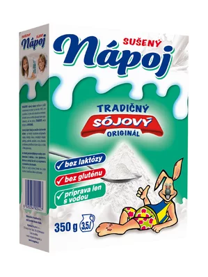 Zajíc sójový nápoj tradičný 350g cena za 1 kartón (8 kusov)