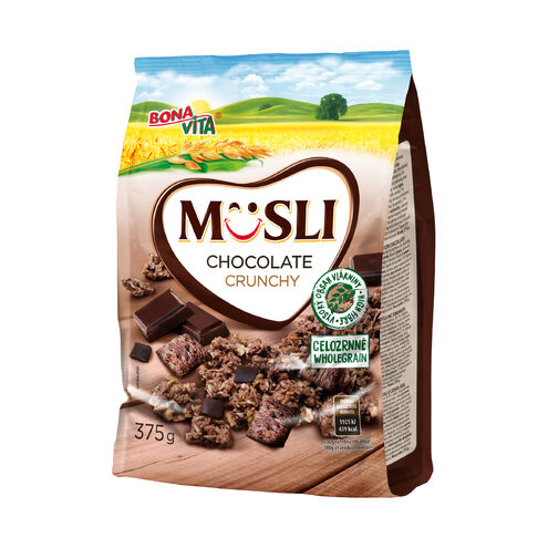 Zapekané müsli čokoláda 375g cena za 1 kartón (12 kusov)
