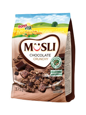 Zapekané müsli čokoláda 375g cena za 1 kartón (12 kusov)